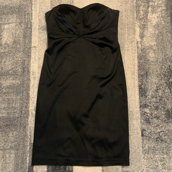 Stunning sweetheart neckline strapless fitted black dress size 12 - Picture 1 of 5